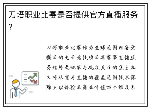刀塔职业比赛是否提供官方直播服务？